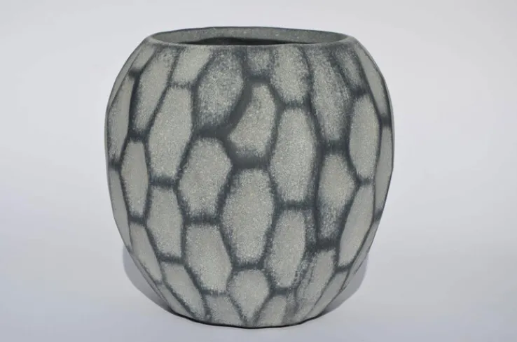 Vase 17 cm schiefergrau