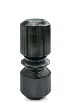 Vase BLACK FOREST Glas Durchmesser 12 cm Höhe 31 cm Anthrazit