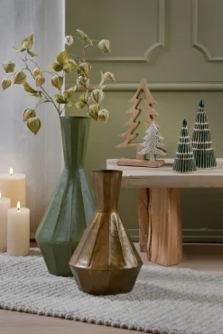 Vase CALM & COSY Aluminium 35 x 24 x 24 cm Braun