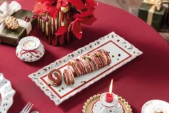 Villeroy & Boch Kuchenplatte TOY's DELIGHT 15 x 38 cm weiß /rot /grün