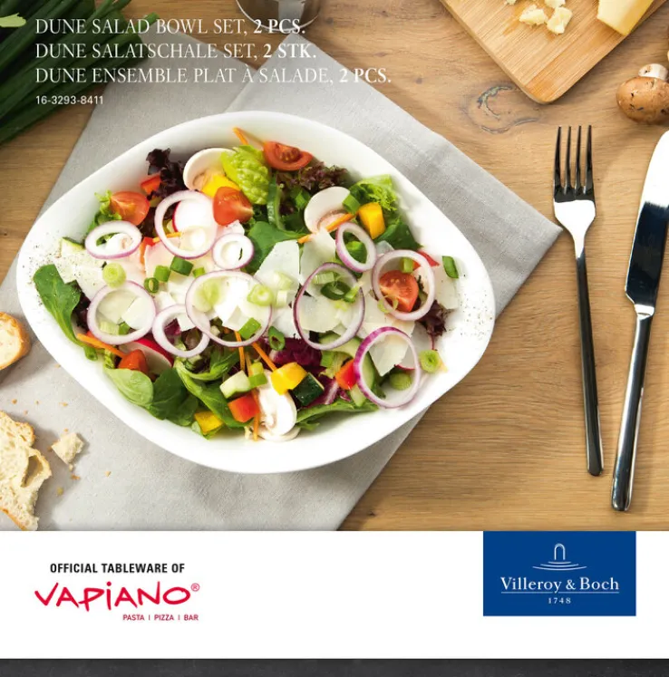 Villeroy & Boch Salatschale VAPIANO 2er Set weiß