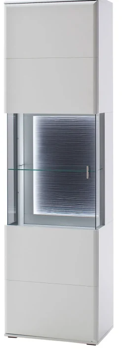 Vitrine AMORA 60 cm NB weiß /anthrazit 3D