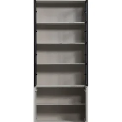 Vitrine BASIC 101 x 230 cm nebelgrau/schwarz