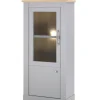 Vitrine CHAMBORD 68 x 142 cm hellgrau/braun