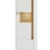 Vitrine CITY 50 x 157 cm weiß/braun