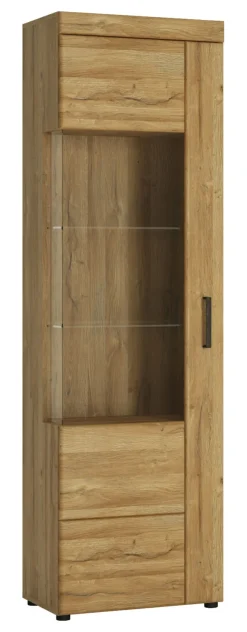 QUARTIER Vitrine CORTINA I 58 x 195 cm Eiche braun