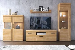 QUARTIER Vitrine CORTINA I 58 x 195 cm Eiche braun