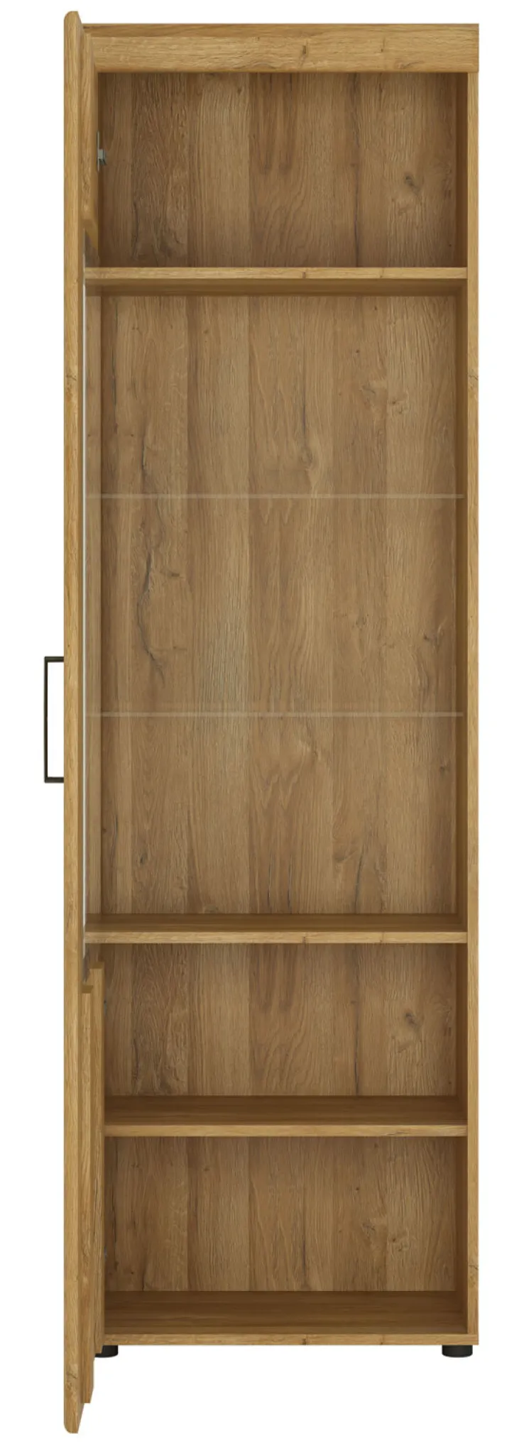 QUARTIER Vitrine CORTINA I 58 x 195 cm Eiche braun