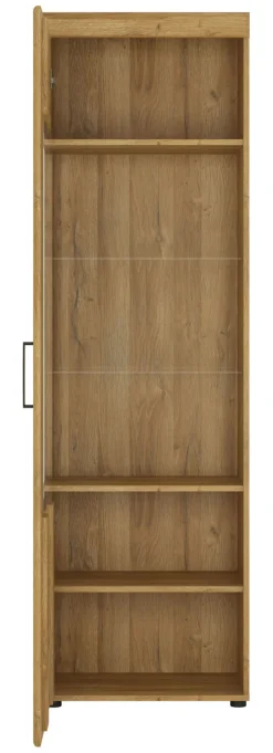 QUARTIER Vitrine CORTINA I 58 x 195 cm Eiche braun