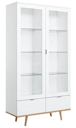 QUARTIER Vitrine GÖTEBORG 100 x 185 cm weiß