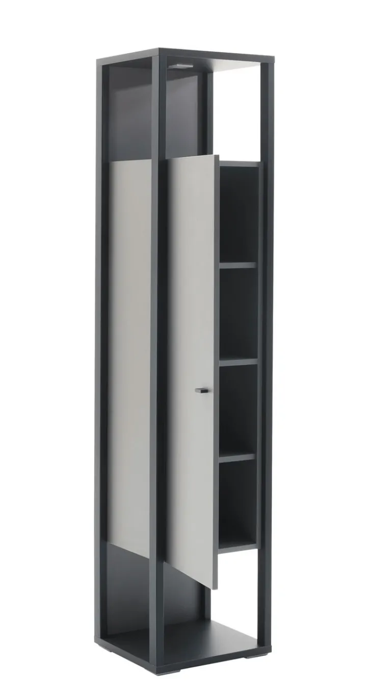 Vitrine LUXOR 40 x 178 cm Royal grau/ anthrazit