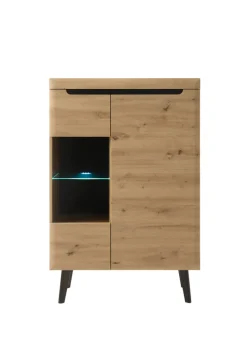 Vitrine TORGE 90x134 cm Eiche Artisan Dekor