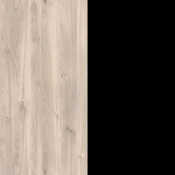 Vitrinenschrank EMMA 84 x 206 cm Castello-Eiche-Dekor beige/schwarz