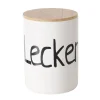 Vorratsdose mit Deckel LECKERLI 16 cm beige