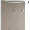 VOSS Garderobenpaneel SANTINA 80 x 109 cm Lack weiß/Glas taupe