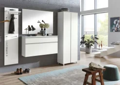 VOSS Hängeschuhschrank SALEA 120 x 61 cm Lack weiß/ Balkeneiche