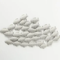 Wandbild FISCHSCHWARM Eisen grau