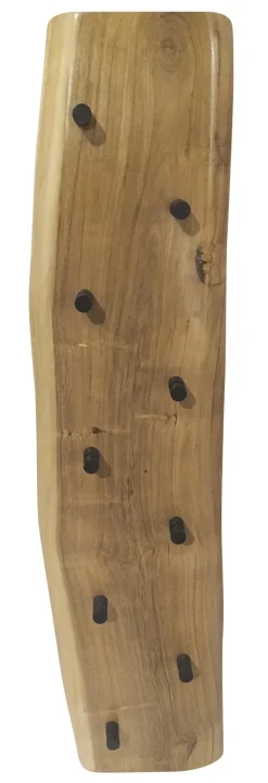 Wandgarderobe 99 x 22,5 cm Akazie mit Baumkante natur