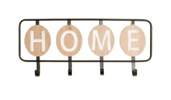 Wandgarderobe 50 x 22 cm braun/schwarz