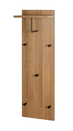 Wandgarderobe 30 x 100 cm braun/schwarz
