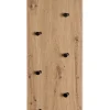 Wandgarderobe 80 x 30 cm Eiche-Dekor/schwarz