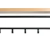 Wandgarderobe 70 x 23 cm Schwarz/ Eiche