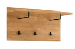 Wandgarderobe LIDO 80 x 41 cm Astige Eiche massiv naturbelassen geölt