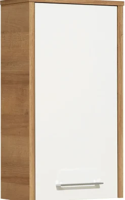 Wandschrank 40 x 72 cm braun/weiß