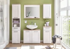 QUARTIER Waschbeckenunterschrank CASA 80 x 66 cm braun/ weiß