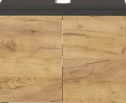 Waschbeckenunterschrank MAYOR Graphit/ Navarra Eiche