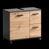 Waschbeckenunterschrank PALERMO ca.65 x 61,1 x 32 cm anthrazit/artisan