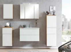 Waschtisch GENT weiß/braun 80cm