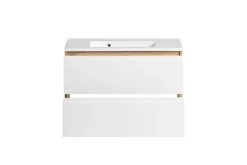 Waschtisch GENT weiß/braun 80cm