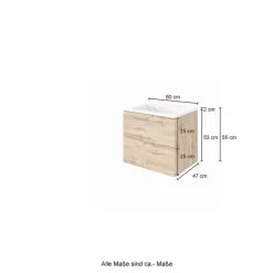Waschtisch LIVORNO 60 x 54 cm Wotan Eiche