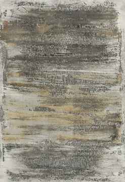 Webteppich MODENA 160 x 230 cm grau/gold