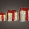 Weihnachten Deko-Objekt LED Geschenkschachtel LAMETTA 25x25x30cm