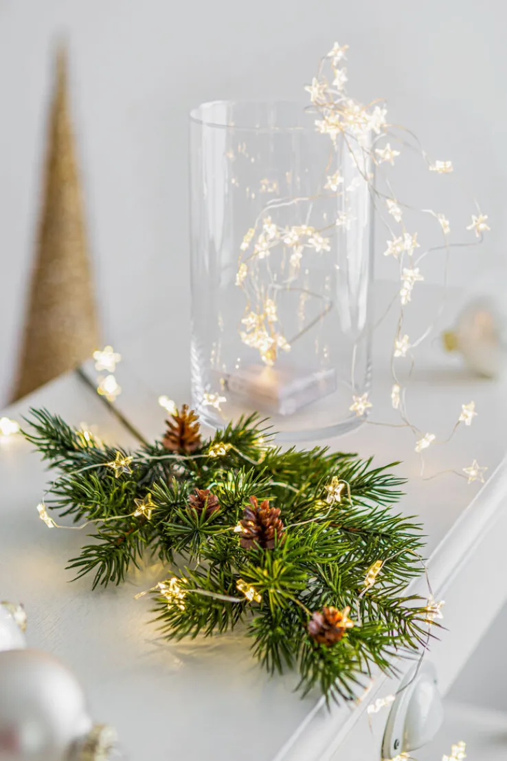 Weihnachten Lichterbündel 48 Micro LEDs WW