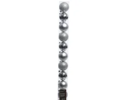 Weihnachten Weihnachtskugel Mix 10tlg. bruchfest 6 cm glänzend Silberfarbig