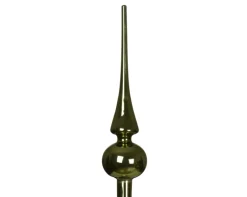 Weihnachtsbaumdekoration Baumspitze Höhe 26cm Grün Glänzend