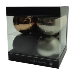 Weihnachtskugel Set 8-tlg. 8 cm mehrfarbig modern