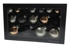 Weihnachtskugel Set 16-tlg. 4, 6, 8 cm mehrfarbig modern