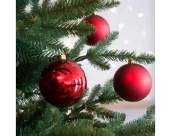 Weihnachtskugeln MIX 4-teilig je 10 cm rot