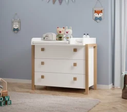 Wickelkommode BEACH Kiefer weiß/ Abs. Birke