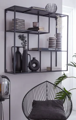 Windlicht CEYLON Urban Safari Metall schwarz