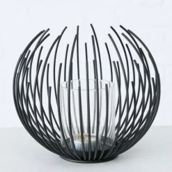 Windlicht CEYLON Urban Safari Metall schwarz