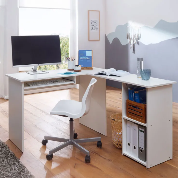 Winkelschreibtisch 120 x 140 cm weiß