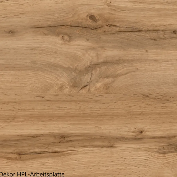 Winkelzeile ODENSE 210 x 210 cm Wotan-Eiche Dekor/ Weiß