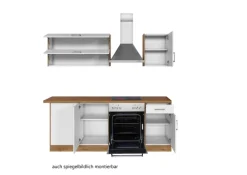 Winkelzeile ODENSE 210 x 210 cm Wotan-Eiche Dekor/ Weiß