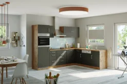 Winkelzeile ODENSE Wotan-Eiche Dekor/ Anthrazit ca. 210x270cm