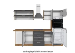 Winkelzeile ODENSE Wotan-Eiche Dekor/ Anthrazit ca. 210x270cm